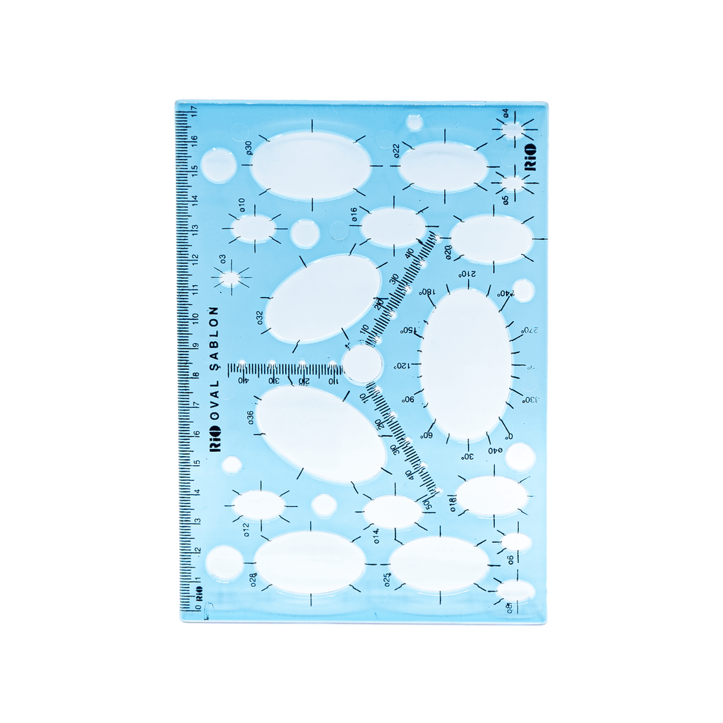 Rio Oval , stencil and ruler ,