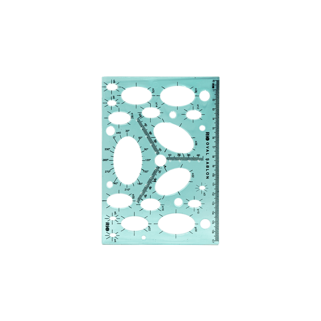 Rio Oval , stencil and ruler ,