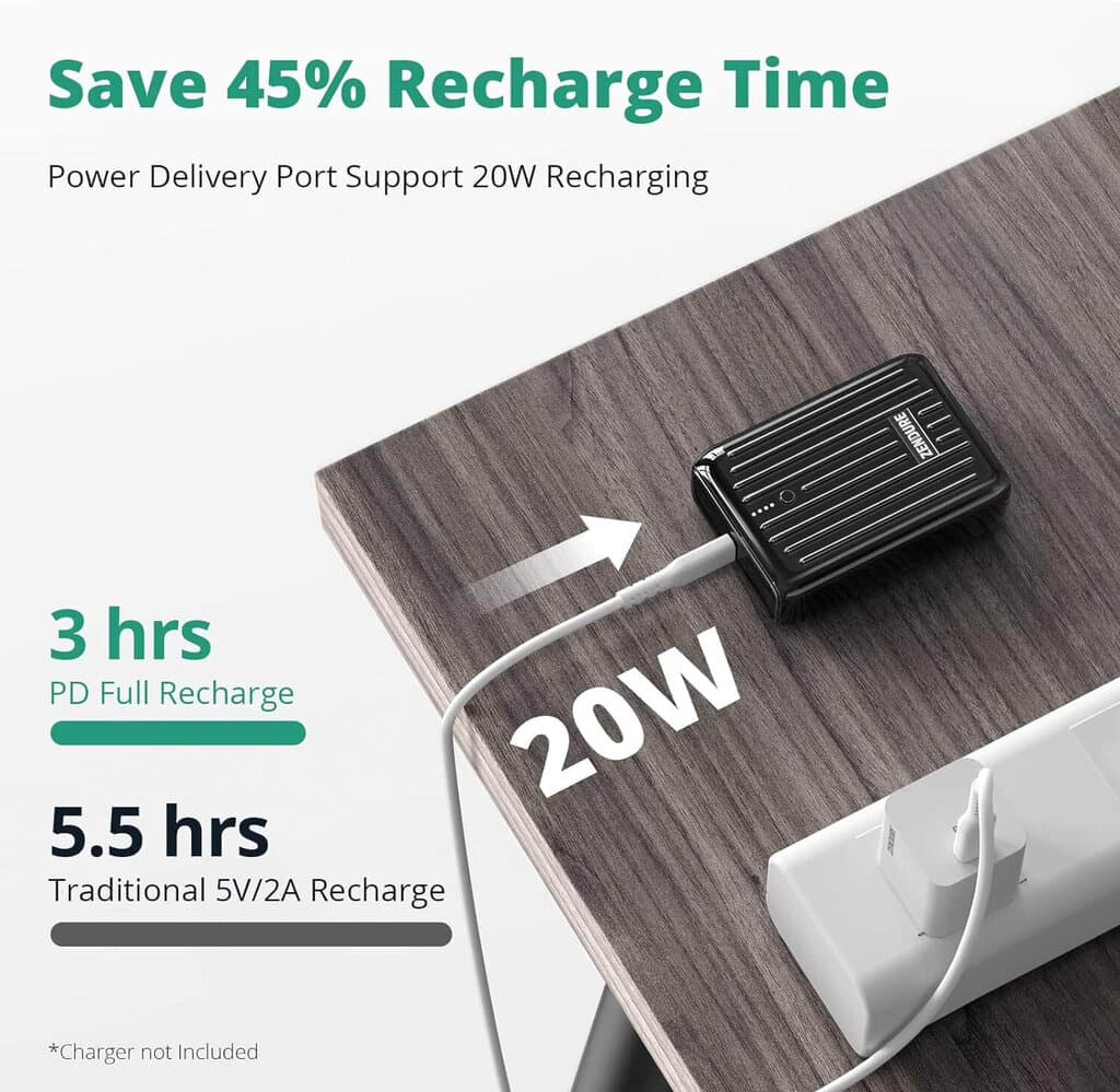 SuperMini 10000mAh/20W PD Portable Power Bank 3