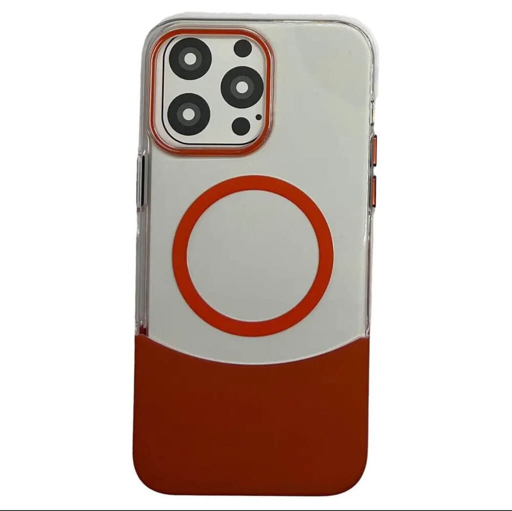 cover iPhone 14 pro max orange white