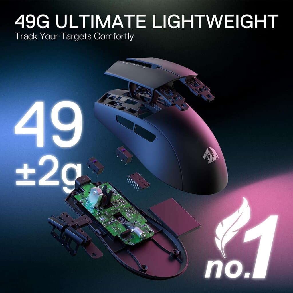 Redragon M916 PRO Wireless Gaming Mouse, 26K DPI, 4K Polling 4