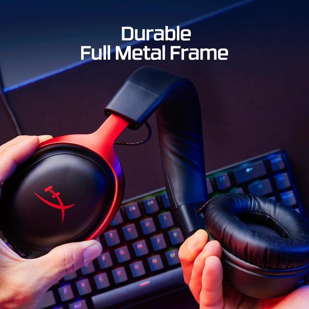 HyperX Cloud III Wired Gaming Headset: DTS, Black/Red (OPEN BOX) 2