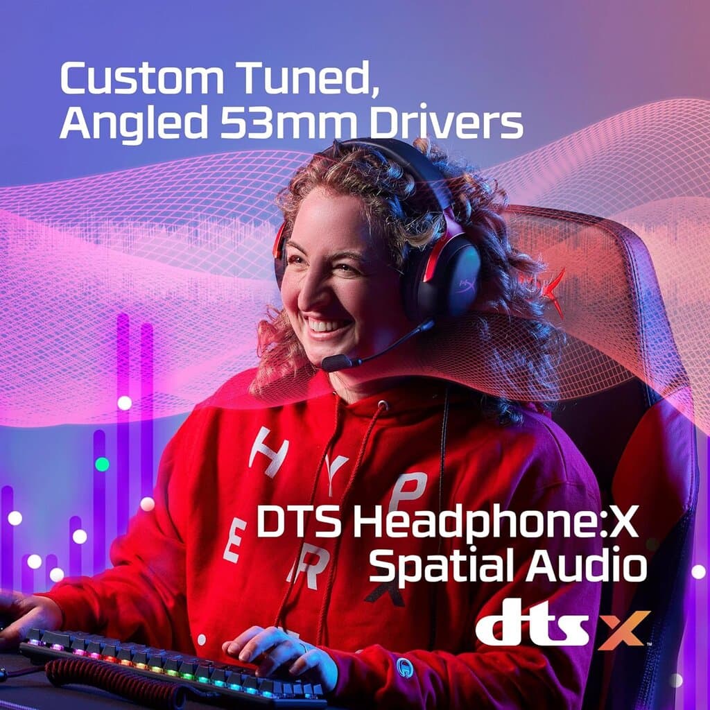 HyperX Cloud III Wired Gaming Headset: DTS, Black/Red (OPEN BOX) 6