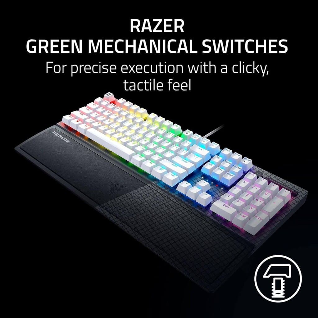 Razer BlackWidow V3 Mechanical Keyboard: Green Switches, Chroma RGB 3