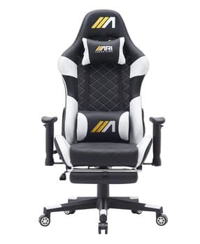 AG01 Gaming chair ( footrest + massage) white & Black