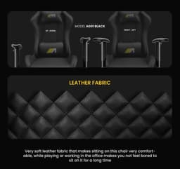 AG01 Gaming Chair ( footrest + massage) Black ( AG01 ) — photo 4