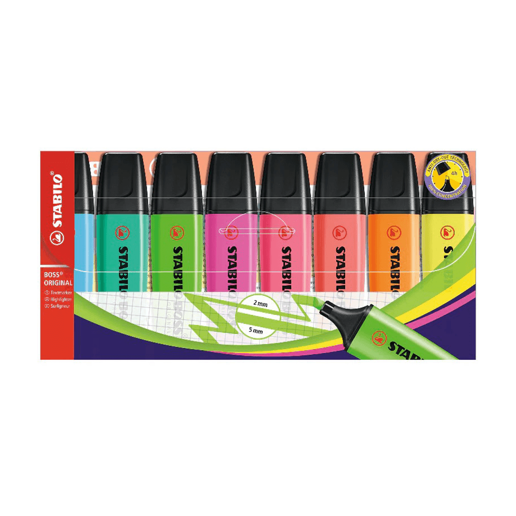 stabilo - 8 colors highligter set