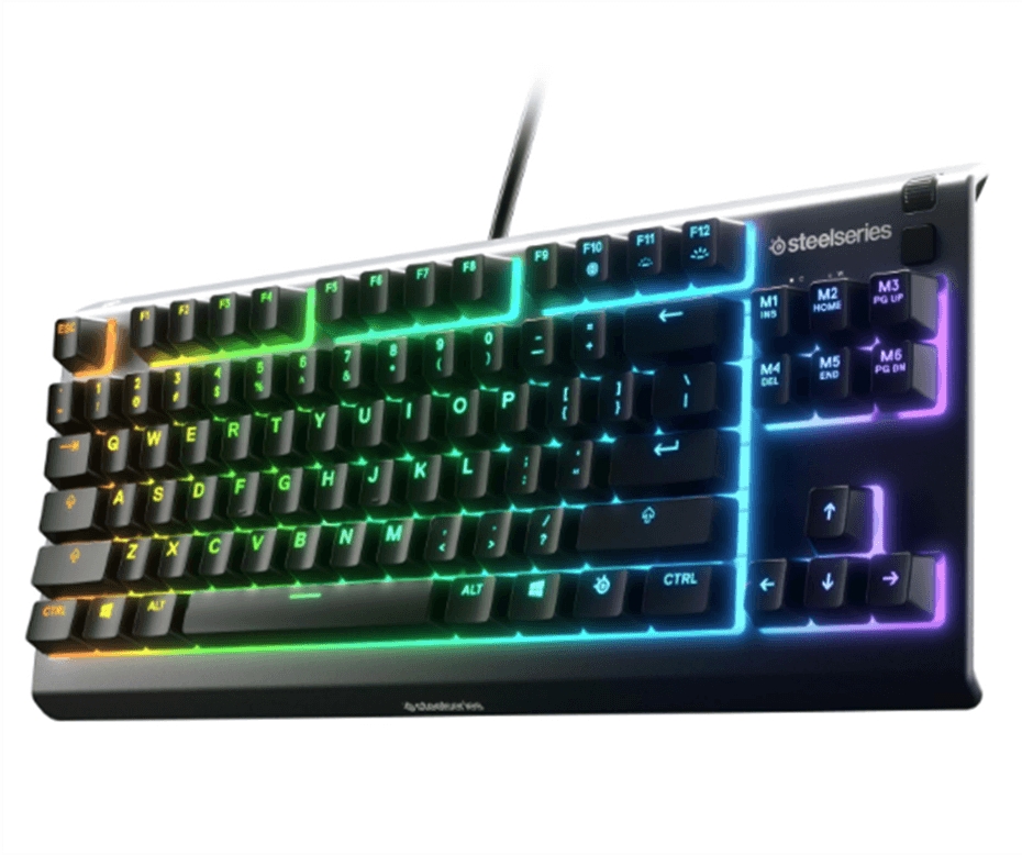 SteelSeries Apex 3 TKL RGB Gaming Keyboard – Tenkeyless Compact Form Factor - Black
