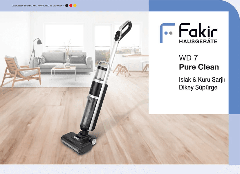 مكنسة كهربائية عمودية رطبة وجافة شحن WD7 PURE CLEAN — photo 2
