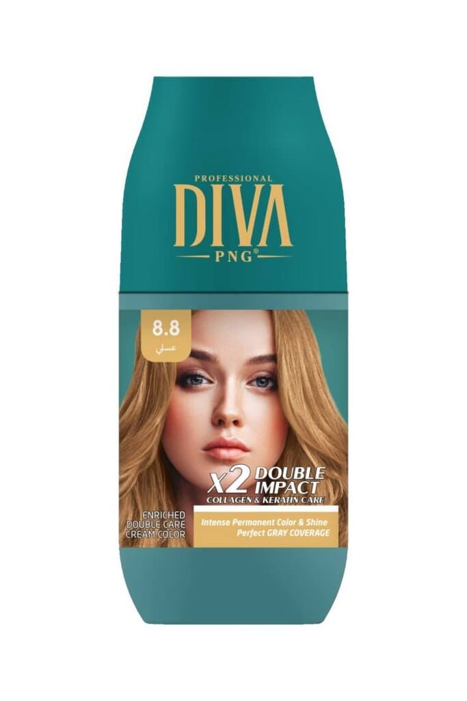 صبغ شعر ديفا بروفشينال بالكرياتين |عسلي 8.8 من Diva
