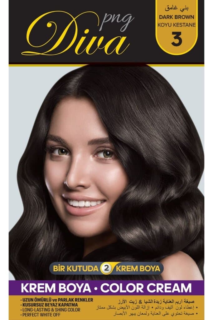 صبغ شعر ديفا بزيت الاركان و زبدة الشيا | بني غامق 3 من Diva