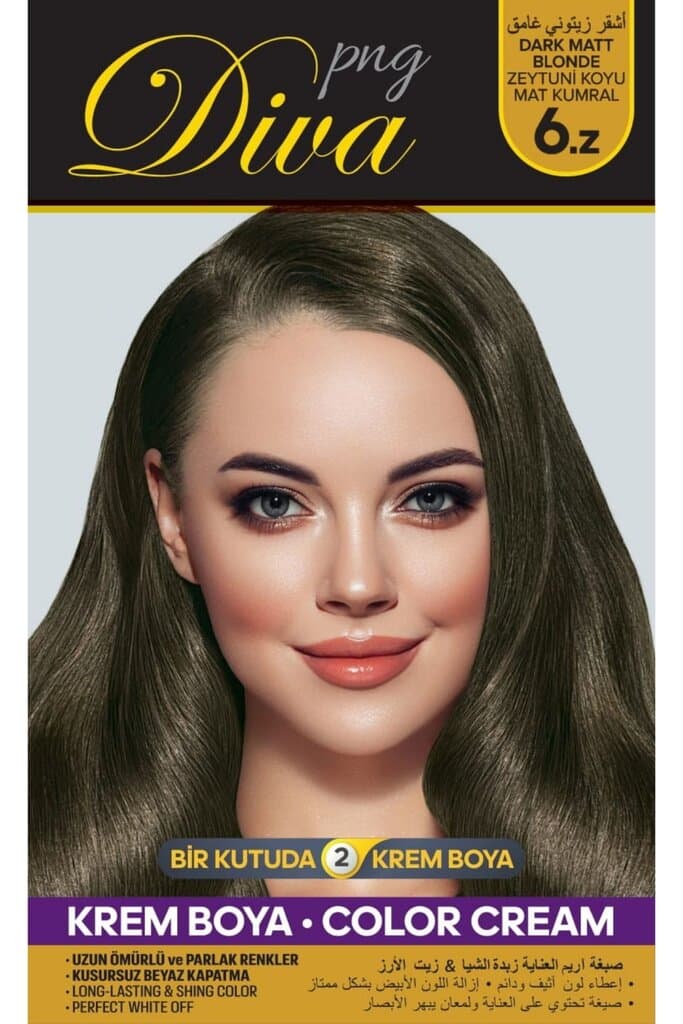 صبغ شعر ديفا بزيت الاركان و زبدة الشيا | اشقر زيتوني غامق 6Z من Diva