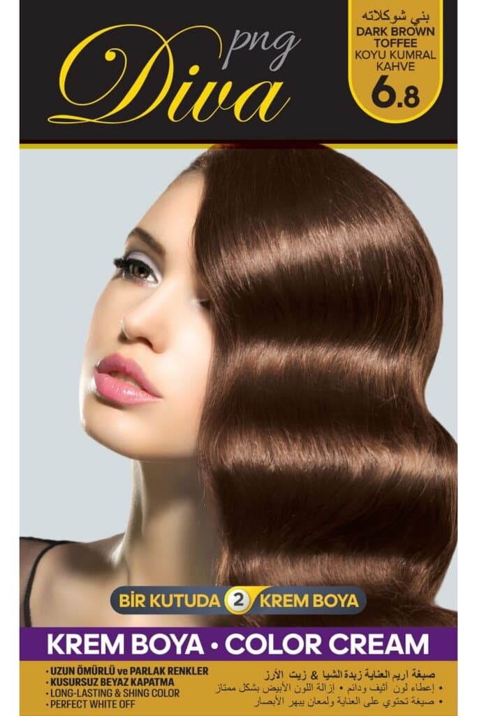 صبغ شعر ديفا بزيت الاركان و زبدة الشيا | اشقر بني شوكلاته 6.8 من Diva