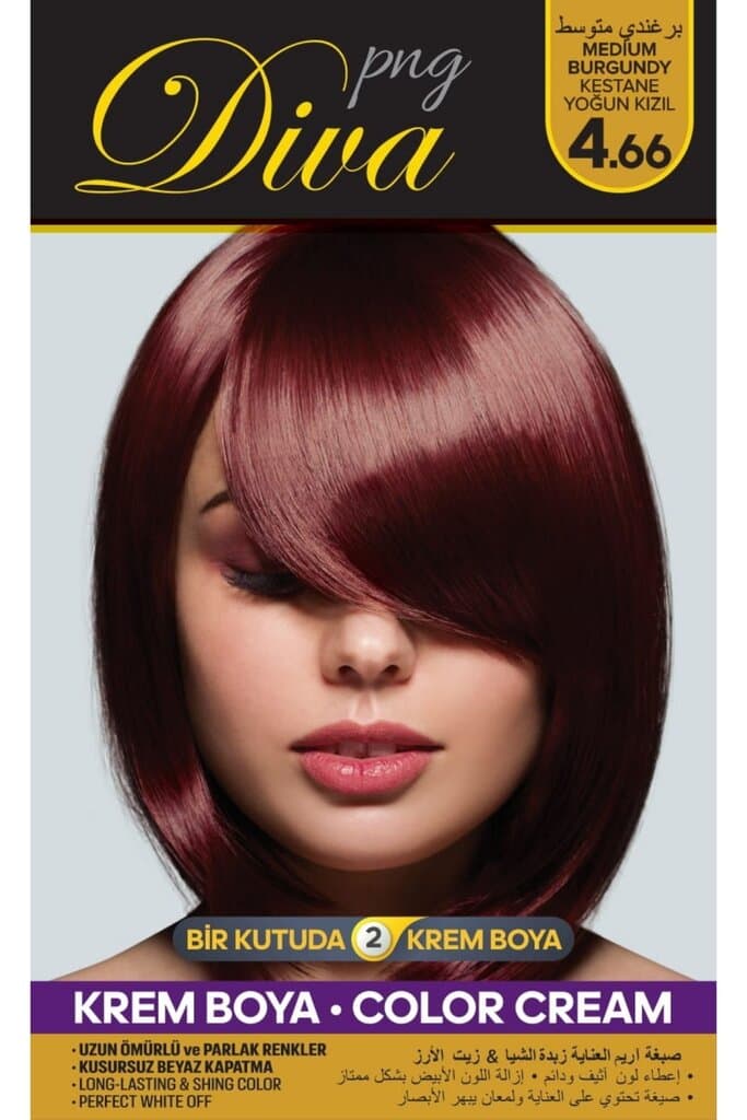 صبغ شعر ديفا بزيت الاركان و زبدة الشيا | برغندي متوسط 4.66 من Diva