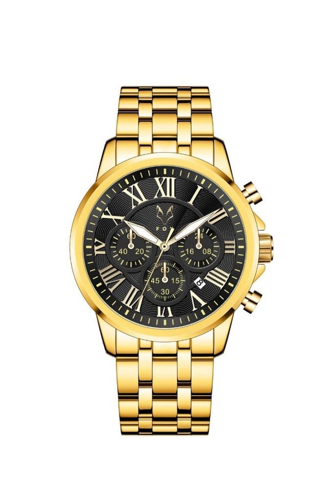 ساعة فوكس رجالي لون ذهبي من FOX