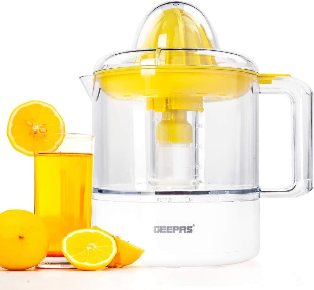Geepas Citrus Juicer 1L- GCJ9900N (white & yellow)