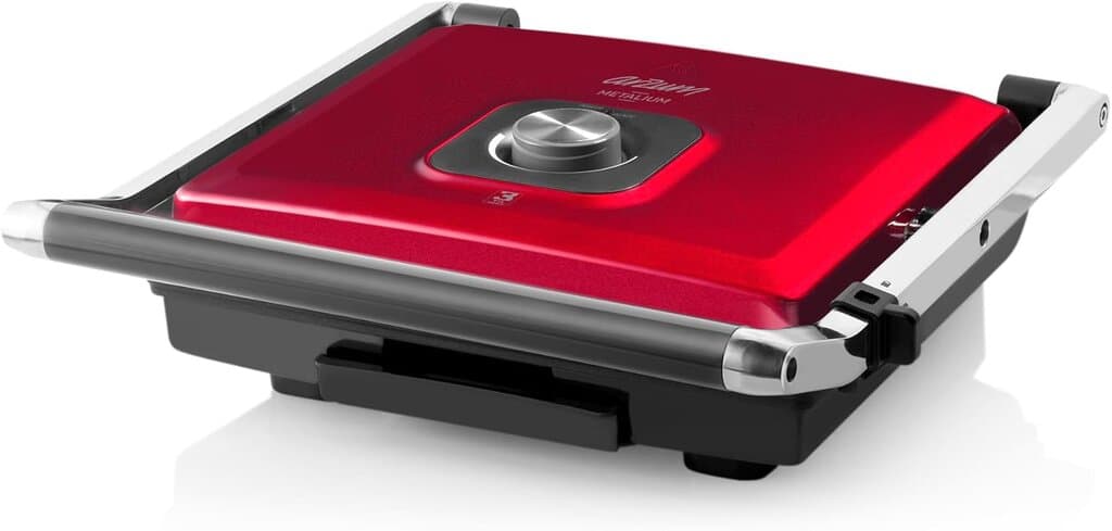 Arzum Metalium Grill and Sandwich Maker - AR2022R (Red)