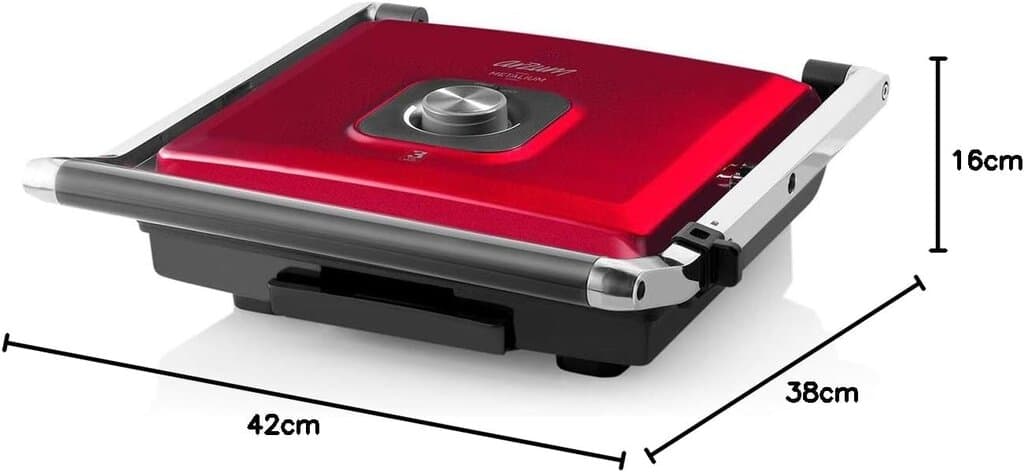 Arzum Metalium Grill and Sandwich Maker - AR2022R (Red) 7