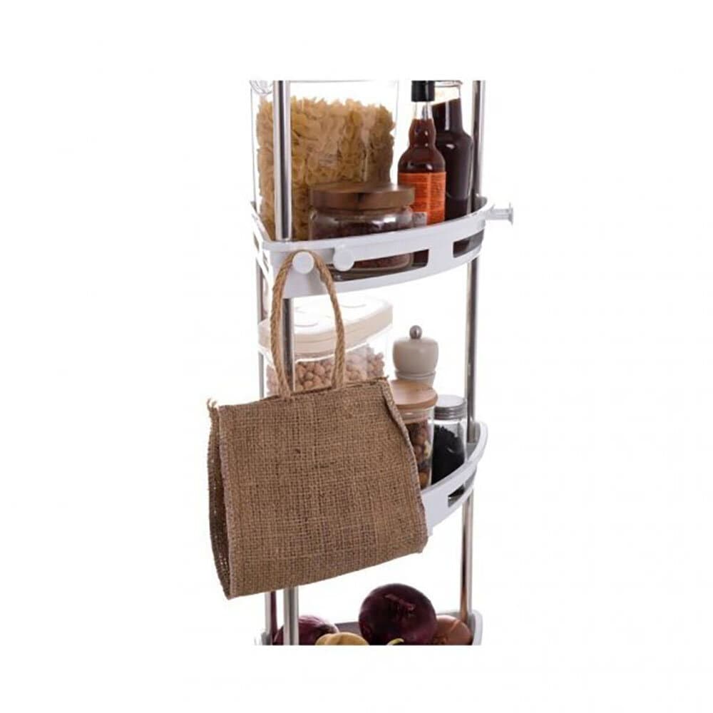 4-Layered Corner Shelf - White 5