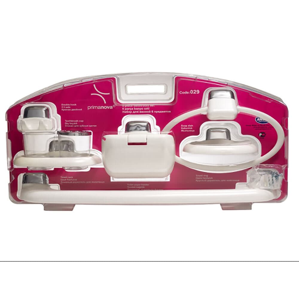 Bathroom Set 6-Piece White