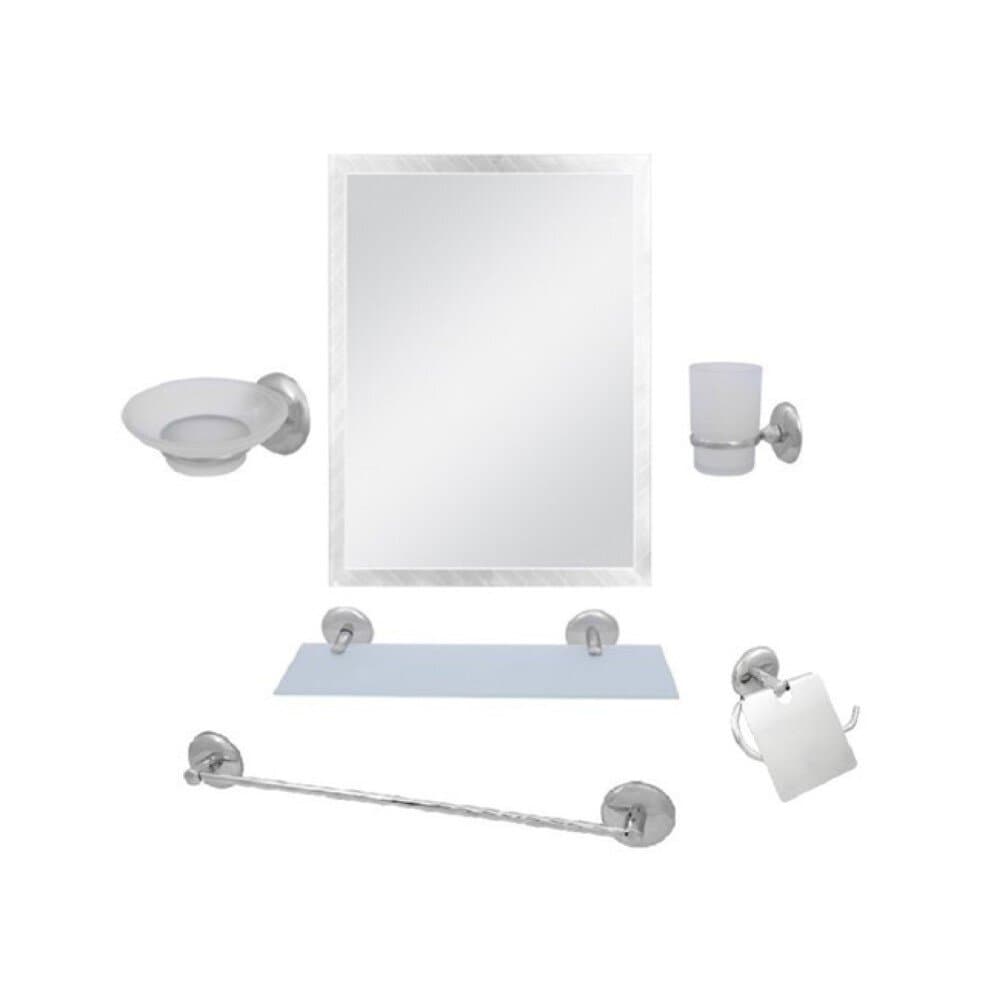 Karaca Bathroom Accessory Set 6 Pieces +Mirror