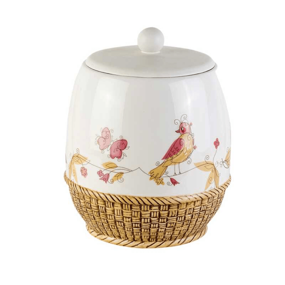 Bird Bucket Ceramic With Lid