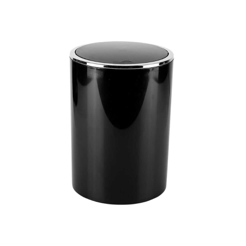 Lenox Dustbin 6 Lt Black/Chrome