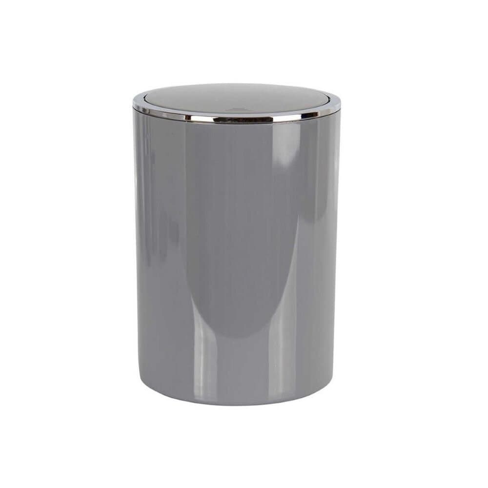 Lenox Dustbin 6 Lt Grey Plastic
