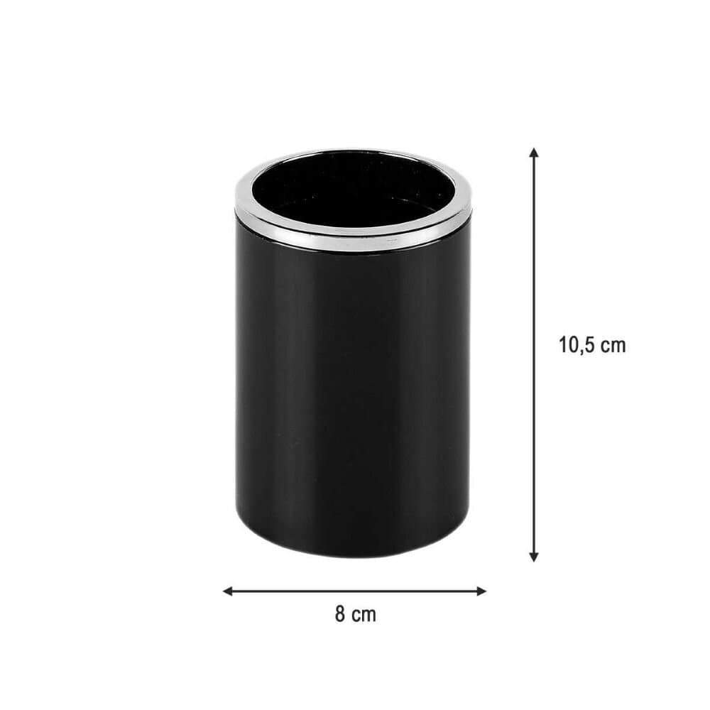 Lenox Toothbrush Holder Black/Chrome Pls 2