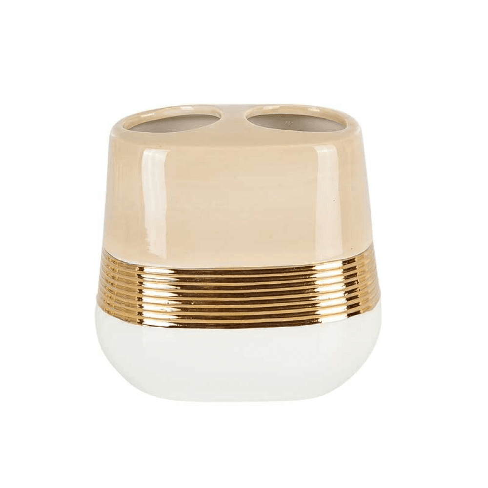 Lucas Gold Toothbrush Holder Ceramic