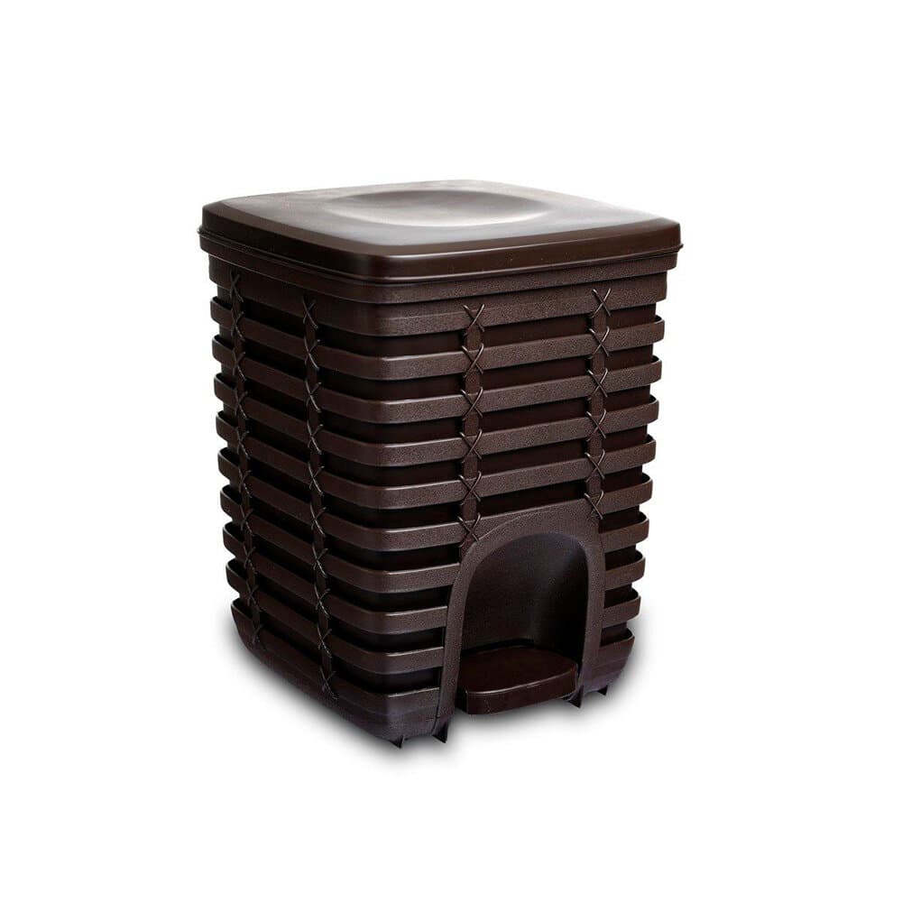Palm Pedal Dustbin 9 Lt - Coffee 2