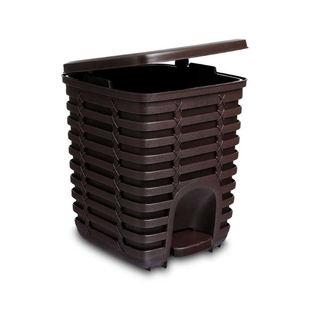 Palm Pedal Dustbin 9 Lt - Coffee 3