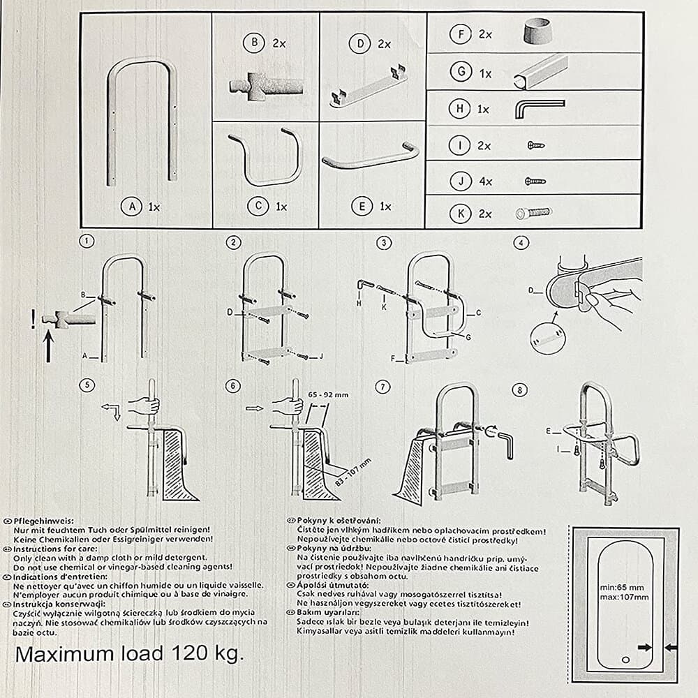 Bathtub Handle White 5