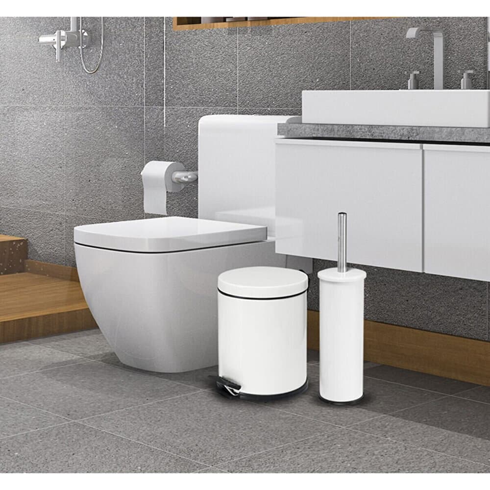 Galvanized 2 Pieces Bath Set 5Lt White 5