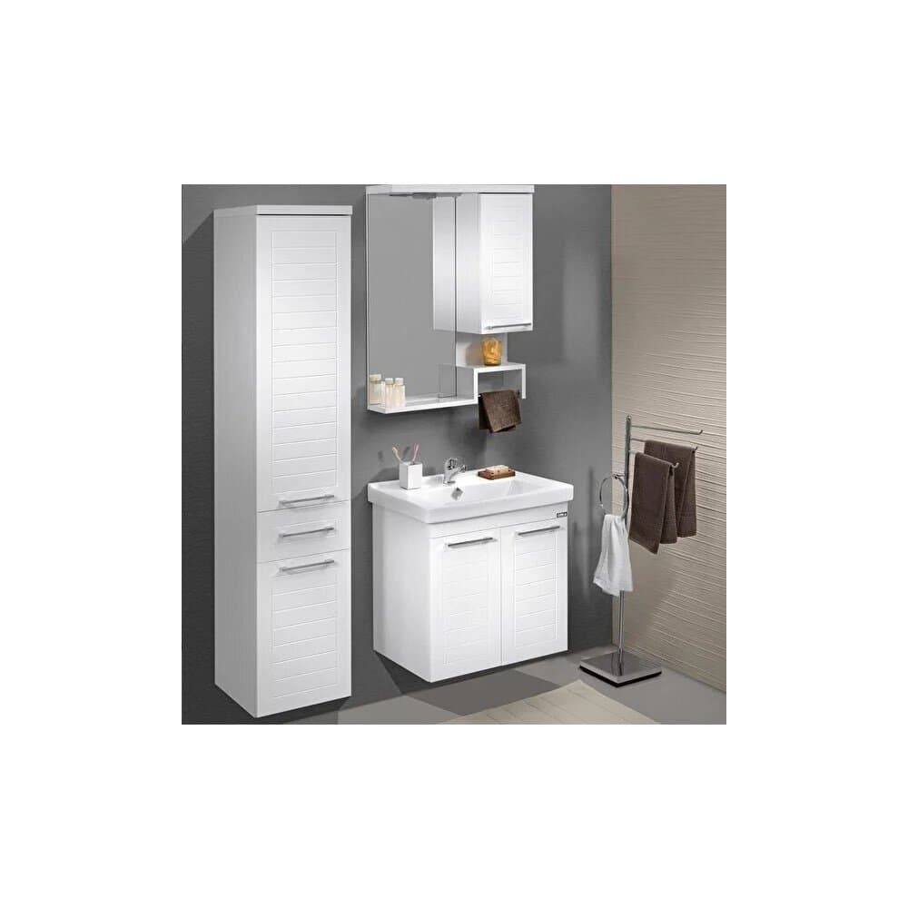 Orka Perge V2 65Cm Bathroom Set Cabınet - Whıte 4