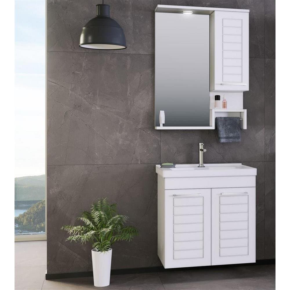 Orka Perge V2 65Cm Bathroom Set Cabınet - Whıte 6