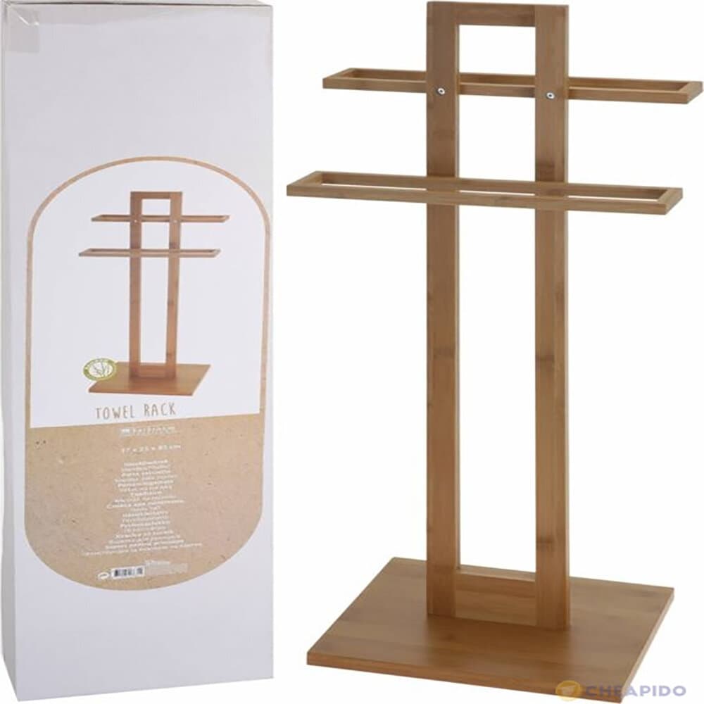 Bamboo Towel Holder 37X25X85Cm 7