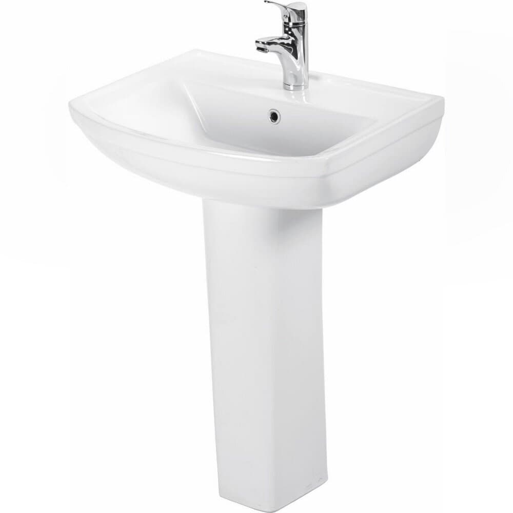 Safir Washbasin Pedestal White