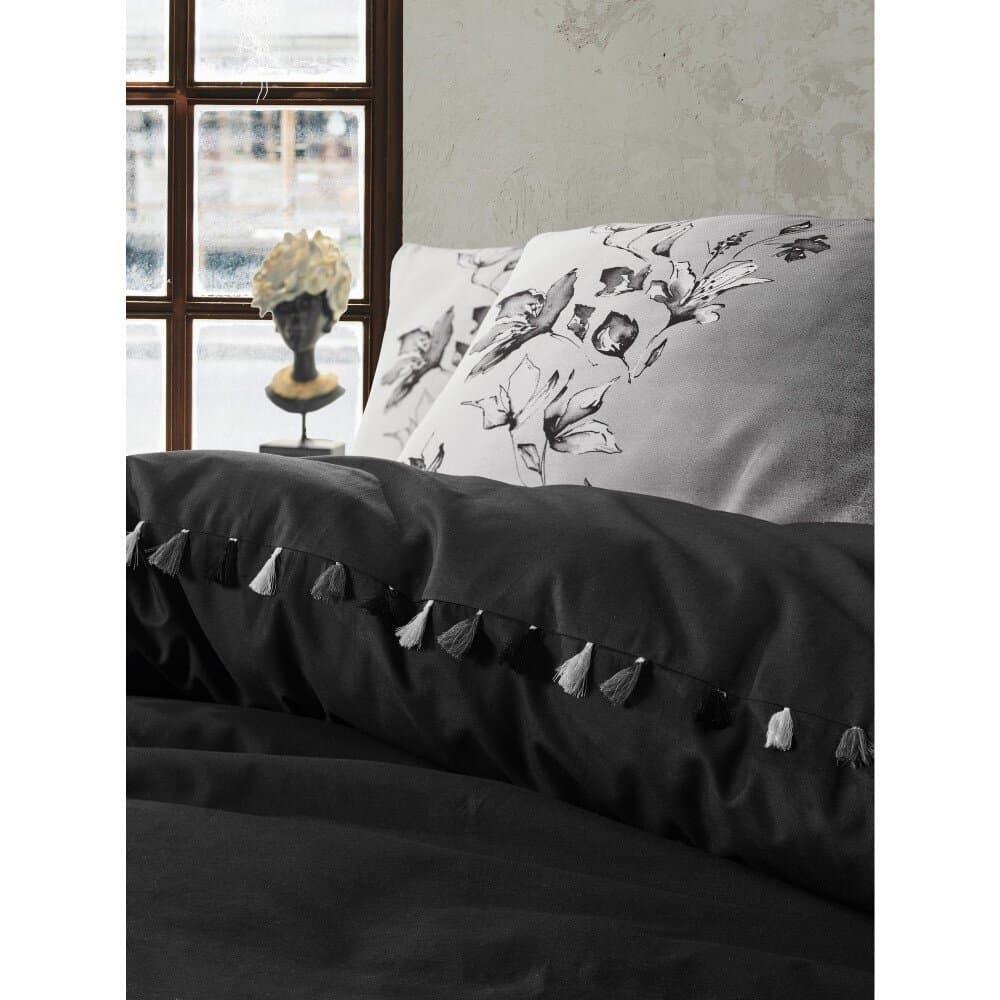 Asir Cotton Box Daren Black Double Person Linen Fitted 2