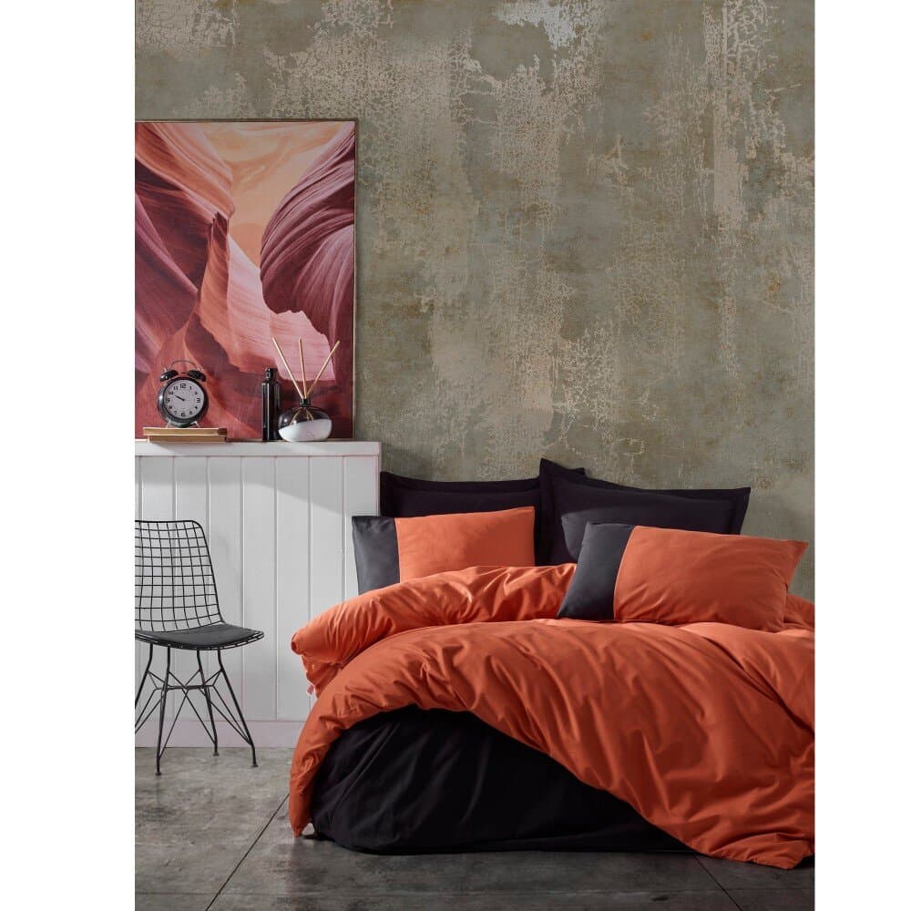 Plain - Tile Red Ranforce Single Quilt Cover Set 160*220CM