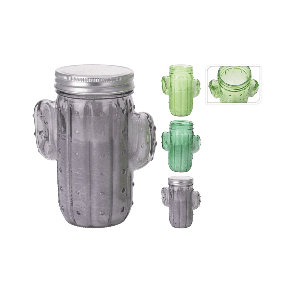 Cactus Glass Jar Candle