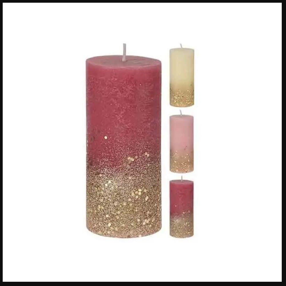 Candle 5X11Cm Pıllar Glıtter