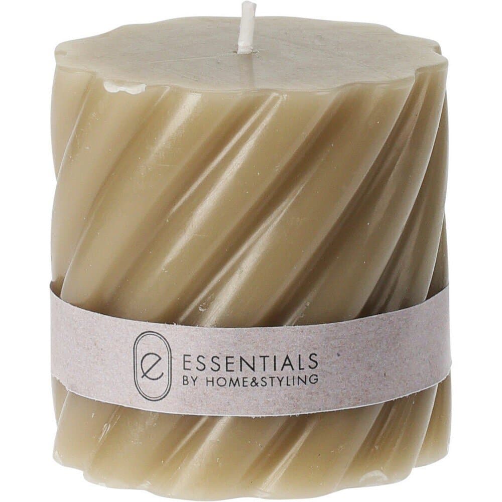 Candle 7Cm Twisted Light Green