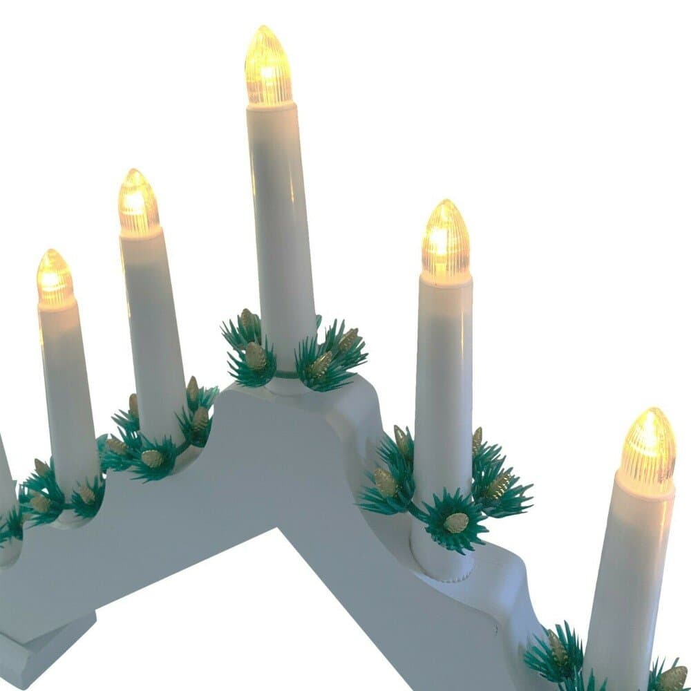 Candle Brıdge Wood 7 Led Whıte 2