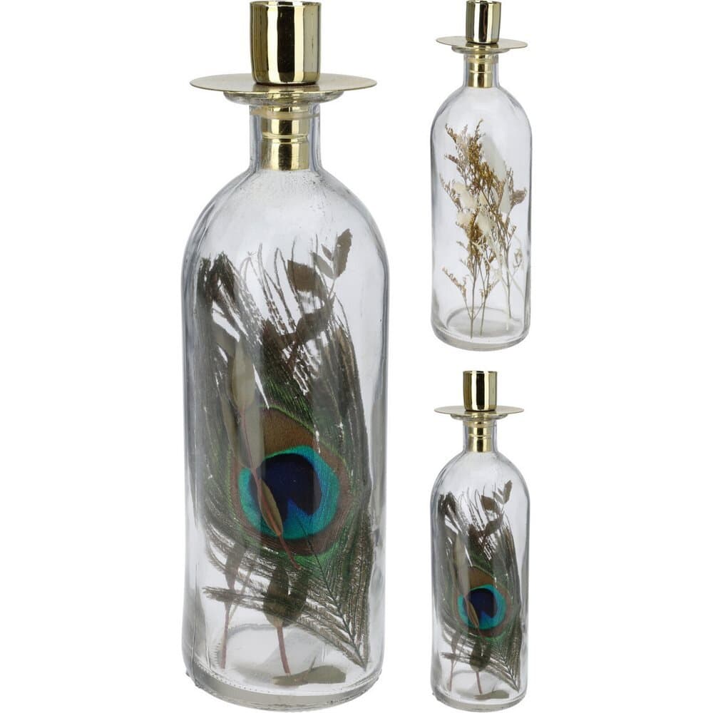 Candle Holder Bottle 23Cm