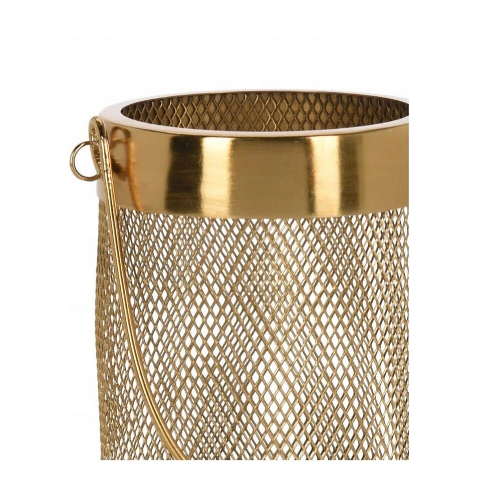 Lantern Metal Mesh Gold Clr 2
