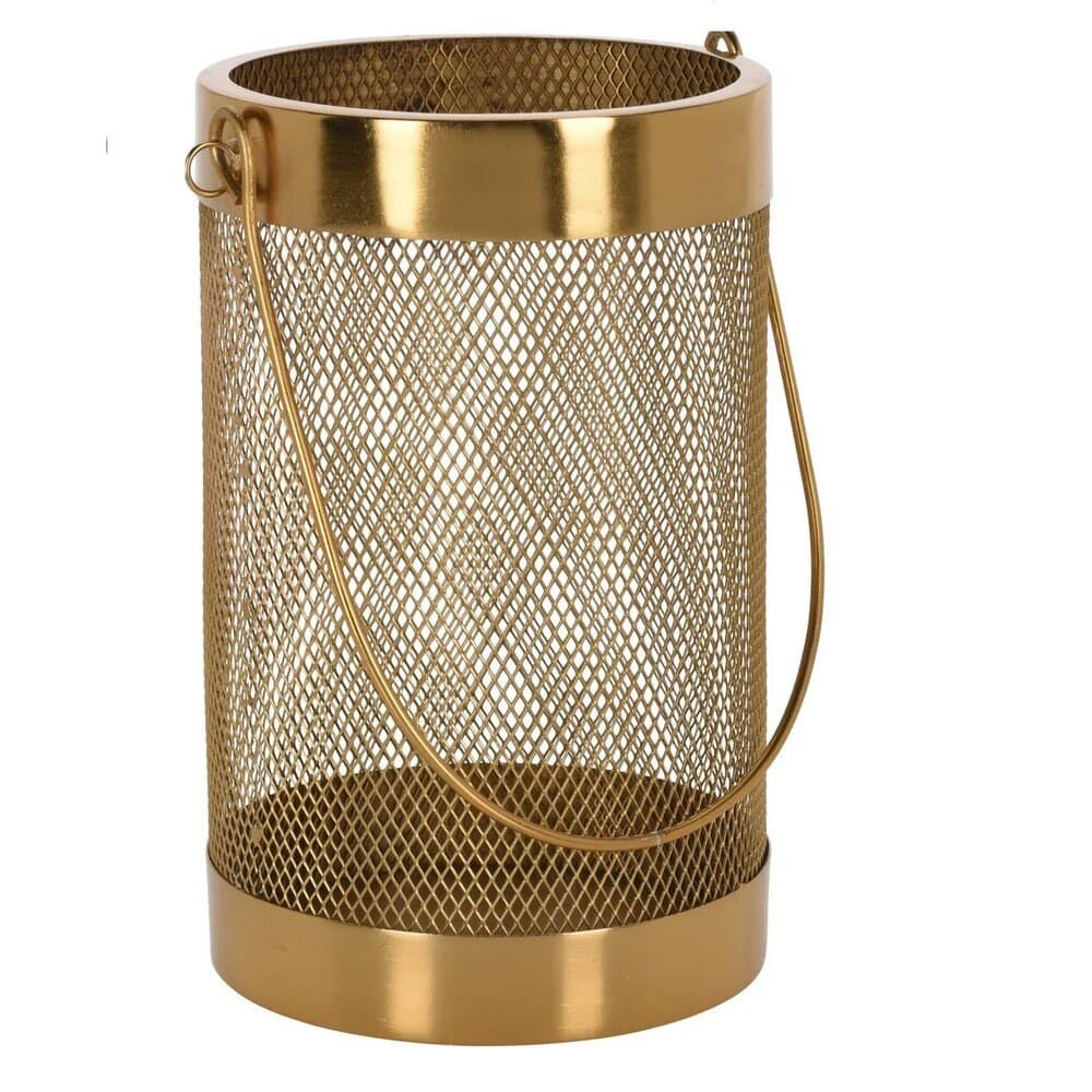 Lantern Metal Mesh Gold Clr 1