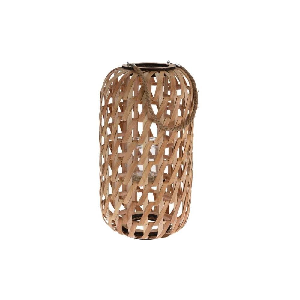Lantern Wıth Wood D310Xh550Mm