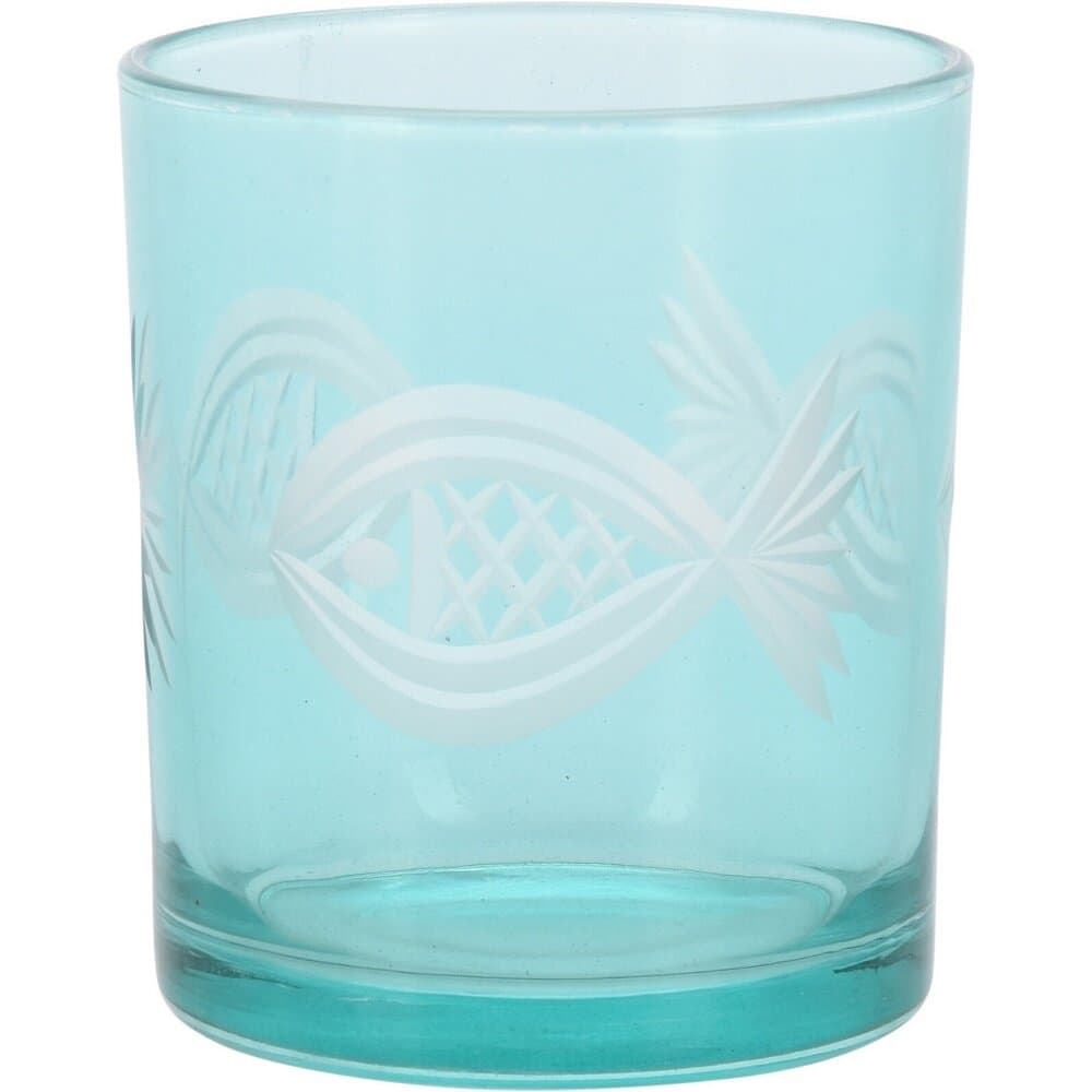 Tealıght Holder Glass Carved 2