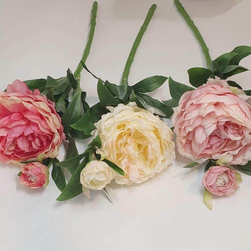 Artıfıcıal Peony 60Cm 3Ass 6